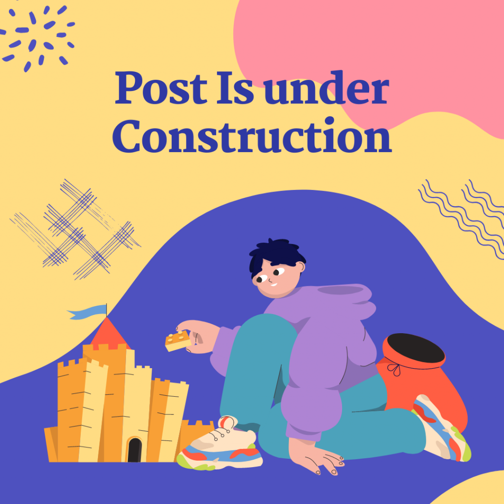 Post Is under Construction Illustration Instagram posts